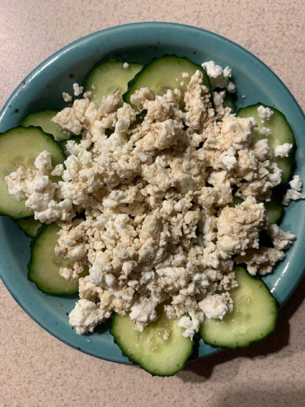 Scrambled Tofu With Cucumber