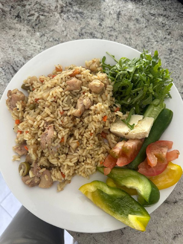 Chicken Fried Rice With Salad