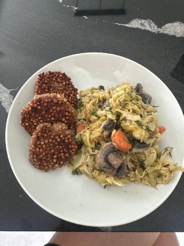 Buckwheat Patties With Vegetable Stir-fry