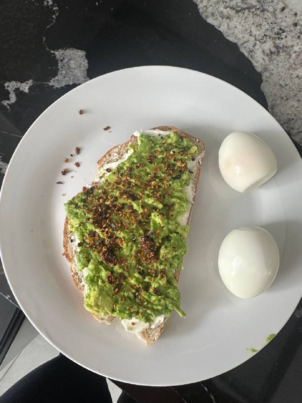 Avocado Toast With Boiled Eggs