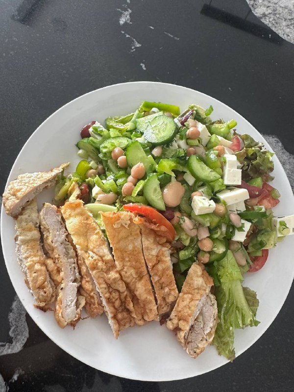 Pork Steak With Salad