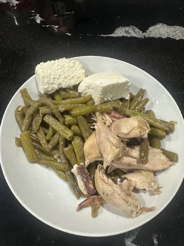 Chicken, Green Beans, And Cheese