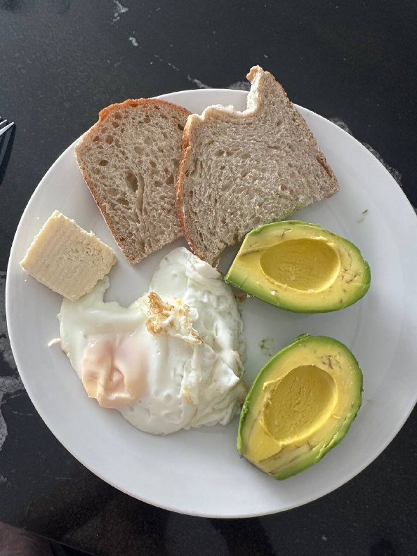 Poached Egg With Avocado And Bread