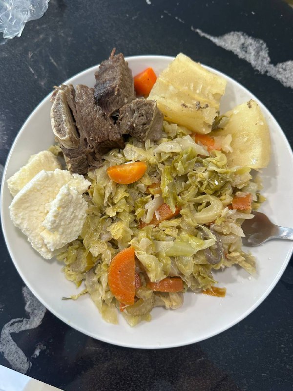 Boiled Beef With Cabbage And Root Vegetables