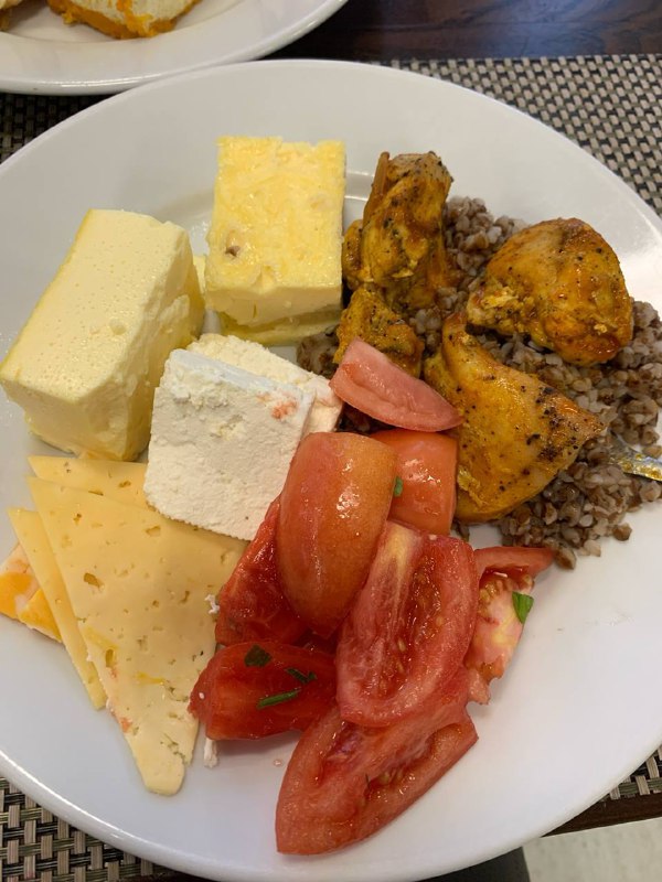 Chicken With Buckwheat And Cheese Platter