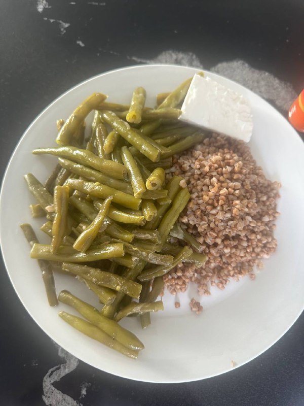 Green Beans With Buckwheat And Cheese