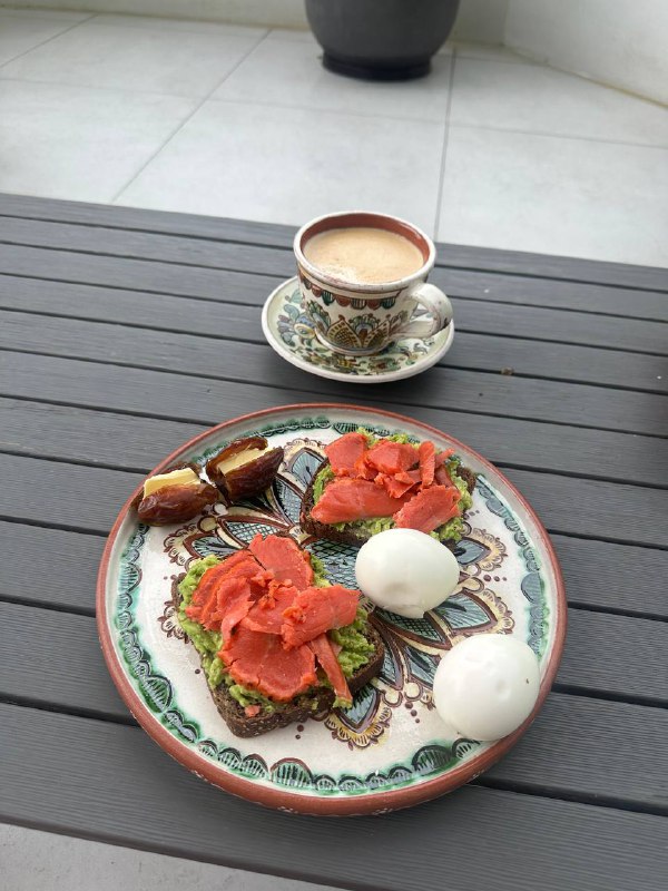 Avocado Toast With Smoked Salmon And Boiled Eggs