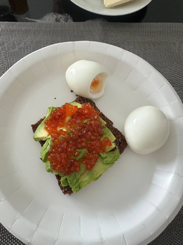 Avocado Toast With Caviar And Boiled Eggs